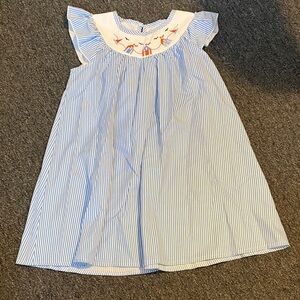 SHEIN Blue Striped Kids Dress